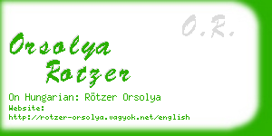 orsolya rotzer business card