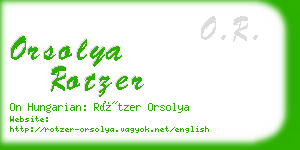 orsolya rotzer business card